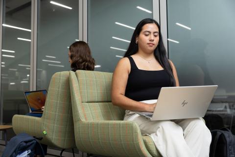 student on laptop