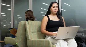 student on laptop