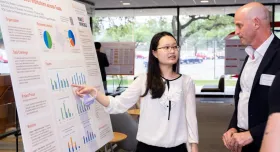 Student presents research