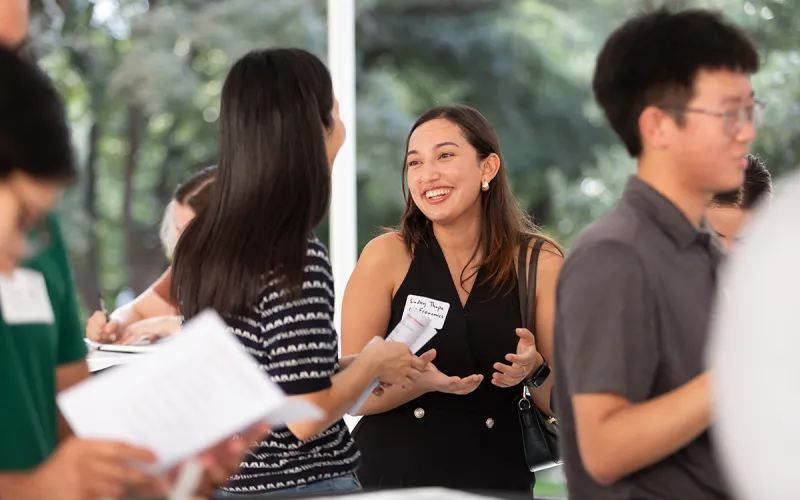 students networking