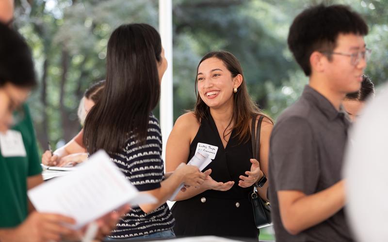 students networking