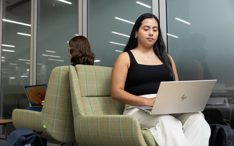 student on laptop